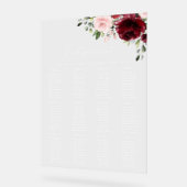 Blume, rosa Blume, Sitzdiagramm Acrylschild (Winkel)