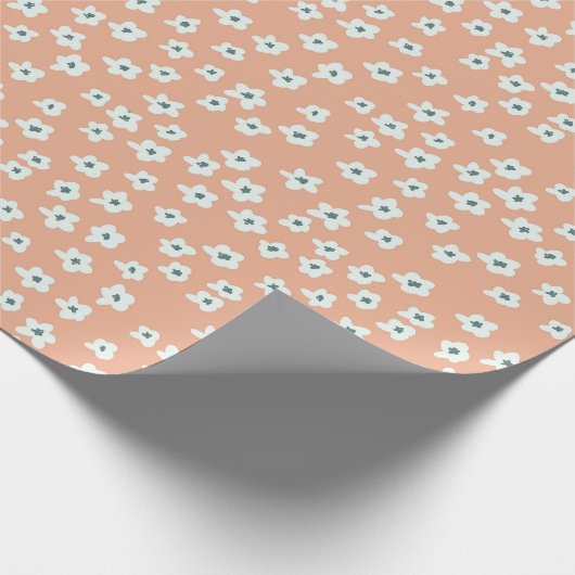 Blume Rosa Botanisches Geschenk Geschenkpapier (Ecke)