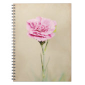 Blume Rosa Carnation Notizblock (Vorderseite)