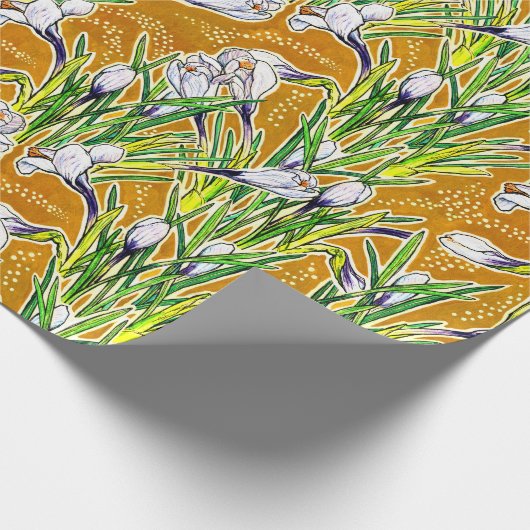 Blume Rosa Crocuses Geschenkpapier (Ecke)