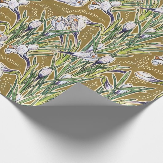 Blume Rosa Crocuses Geschenkpapier (Ecke)