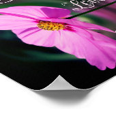 Blume Rosa Familie Abstrakt inspirierende Worte Poster (Ecke)