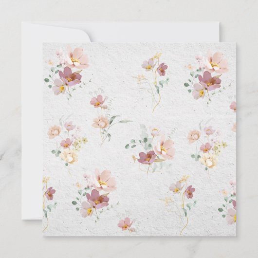 Blume Rosa Garten Rosa Brautparty Einladung (Rückseite)