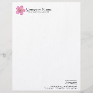 Blume - Rosa Geranium Briefbogen
