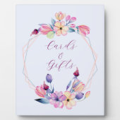 Blume Rosa Lila Gerahmt Fotoplatte (Vorderseite)