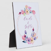 Blume Rosa Lila Gerahmt Fotoplatte (Seite)