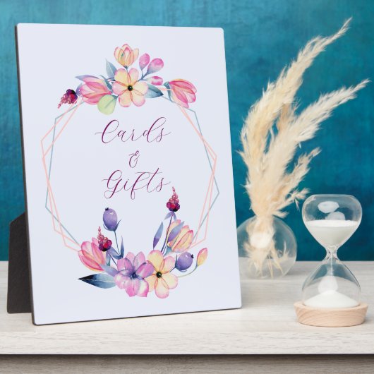 Blume Rosa Lila Gerahmt Fotoplatte (Seite)