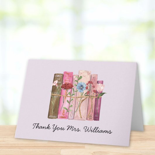 Blume Rosa Lila Lehrerbewertungstag buchen Karte