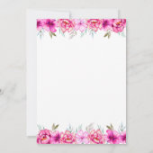 Blume Rosa Magenta Einladung (Rückseite)