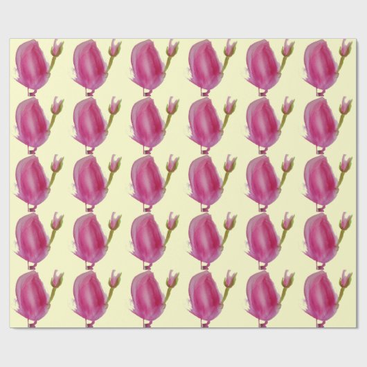 Blume Rosa Magnolia Geschenkpapier (Flach)