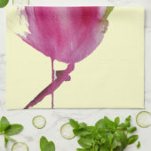 Blume Rosa Magnolia Geschirrtuch (Gefaltet)