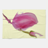 Blume Rosa Magnolia Geschirrtuch (Horizontal)