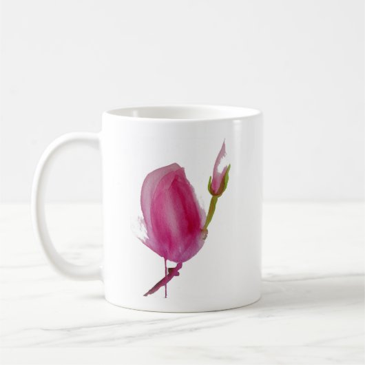 Blume Rosa Magnolia Kaffeetasse (Links)