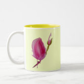 Blume Rosa Magnolia Zweifarbige Tasse (Links)