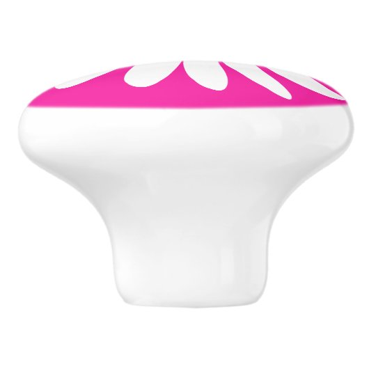 Blume Rosa Monogramm-Drehknopf Keramikknauf (Seitenansicht)