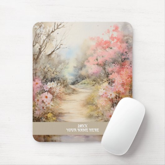 Blume Rosa Mousepad (Mit Mouse)