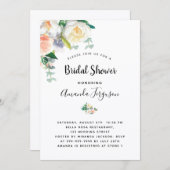 Blume Rosa Rosa Brautparty Einladung (Vorne/Hinten)