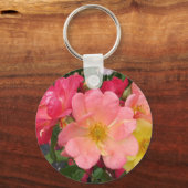 Blume Rosa Rose Rose Schlüsselanhänger (Rückseite)