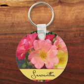 Blume Rosa Rose Rose Schlüsselanhänger (Vorderseite)