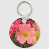 Blume Rosa Rose Rose Schlüsselanhänger (Rückseite)