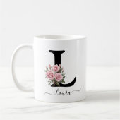 Blume Rosa Rosen Tasse der ersten L-Monogramm-Flor (Links)