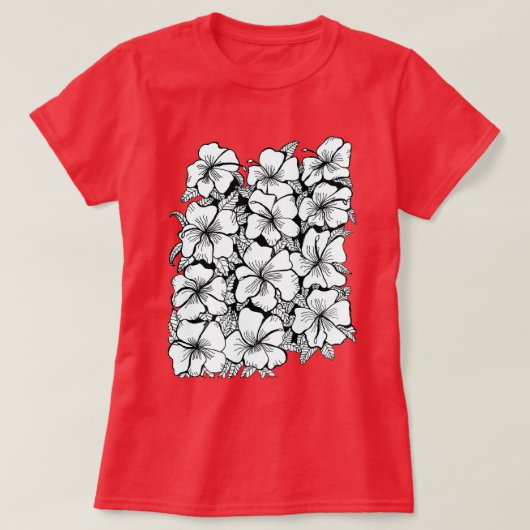 Blume Rosa Rot T-Shirt (Design vorne)