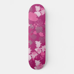 Blume rosa skateboard