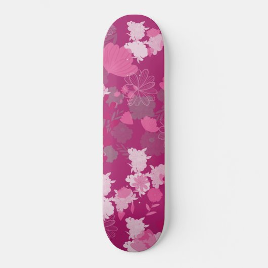 Blume rosa skateboard (Vorderseite)