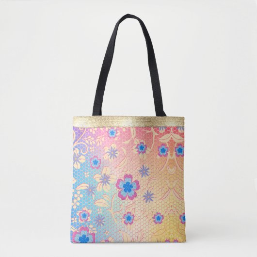 Blume rosa tasche (Vorderseite)