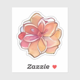 Blume Rosa und Creme Aufkleber