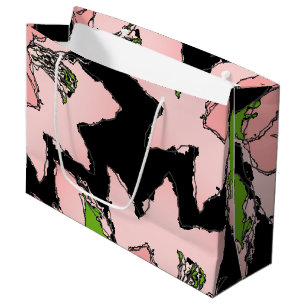 Blume Rosa und grüne AKA-Studentinnenverbindung Große Geschenktüte