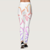 Blume: rosa und orange leggings (Rückseite)