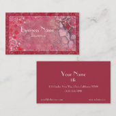 Blume Rosa und Weiß mit Illustrierten Frauen Visitenkarte (Vorne/Hinten)