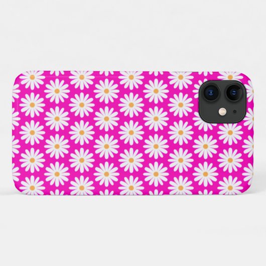 Blume Rosa und Weiße Daisy Case-Mate iPhone Hülle (Rückseite (Horizontal))