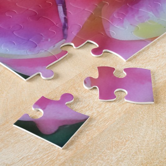 Blume Rosa und Weiße Rosenblätter Puzzle (Seite)