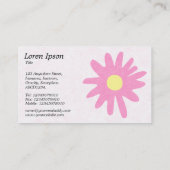 Blume - rosa visitenkarte (Rückseite)