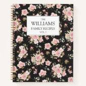 Blume Rosa Wasserfarbe Blumenmuster Notizblock (Vorderseite)