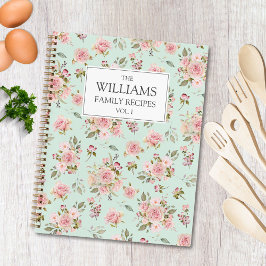 Blume Rosa Wasserfarbe Blumenmuster Notizblock