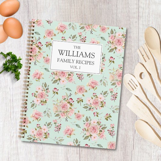 Blume Rosa Wasserfarbe Blumenmuster Notizblock