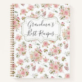 Blume Rosa Wasserfarbe Rose Blumengranma Rezept Notizblock (Vorderseite)