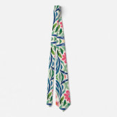 Blume Rosa Wasserfarben Art Krawatte (Rückseite)