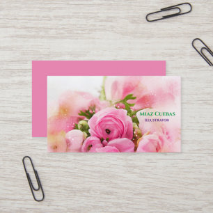 Blume Rose Bouquet Abstrakt Visitenkarte