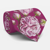 Blume Rose Camellia Krawatte (Gerollt)