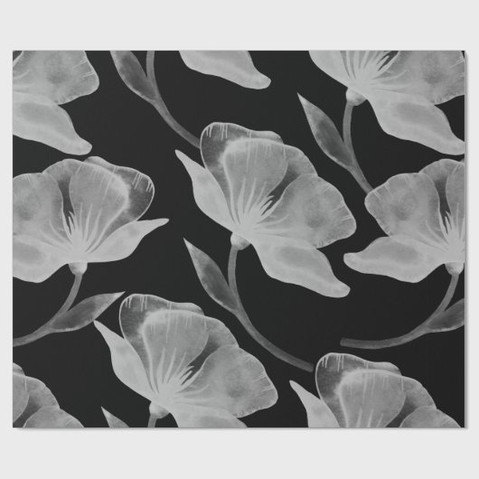 Blume Rose Darstellung Aquarellfarben nahtlose Sei Geschenkpapier (Flach)