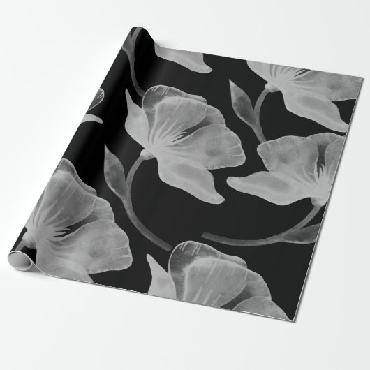 Blume Rose Darstellung Aquarellfarben nahtlose Sei Geschenkpapier (Ungerollt)