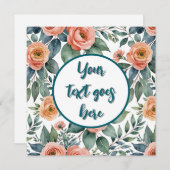 Blume Rose Einladung oder Karte (Vorne/Hinten)