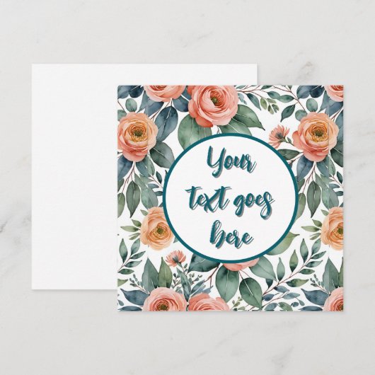 Blume Rose Einladung oder Karte (Vorne/Hinten)