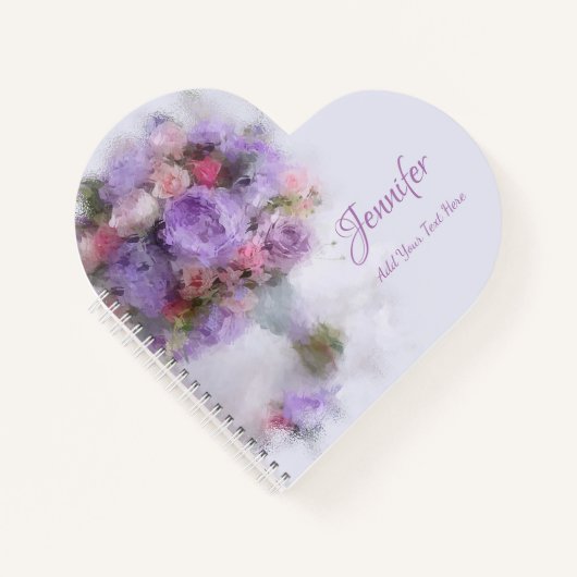 Blume Rose Elegantes Ölgemälde Moderne Vorlage Notizblock (Vorderseite)