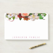 Blume Rose Florenz Elegante Moderne Wasserqualität Post-it Klebezettel (Auf Schreibtisch)