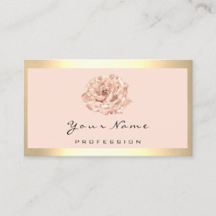 Blume Rose Gold Makeup Künstler Friseur Rahmen Visitenkarte